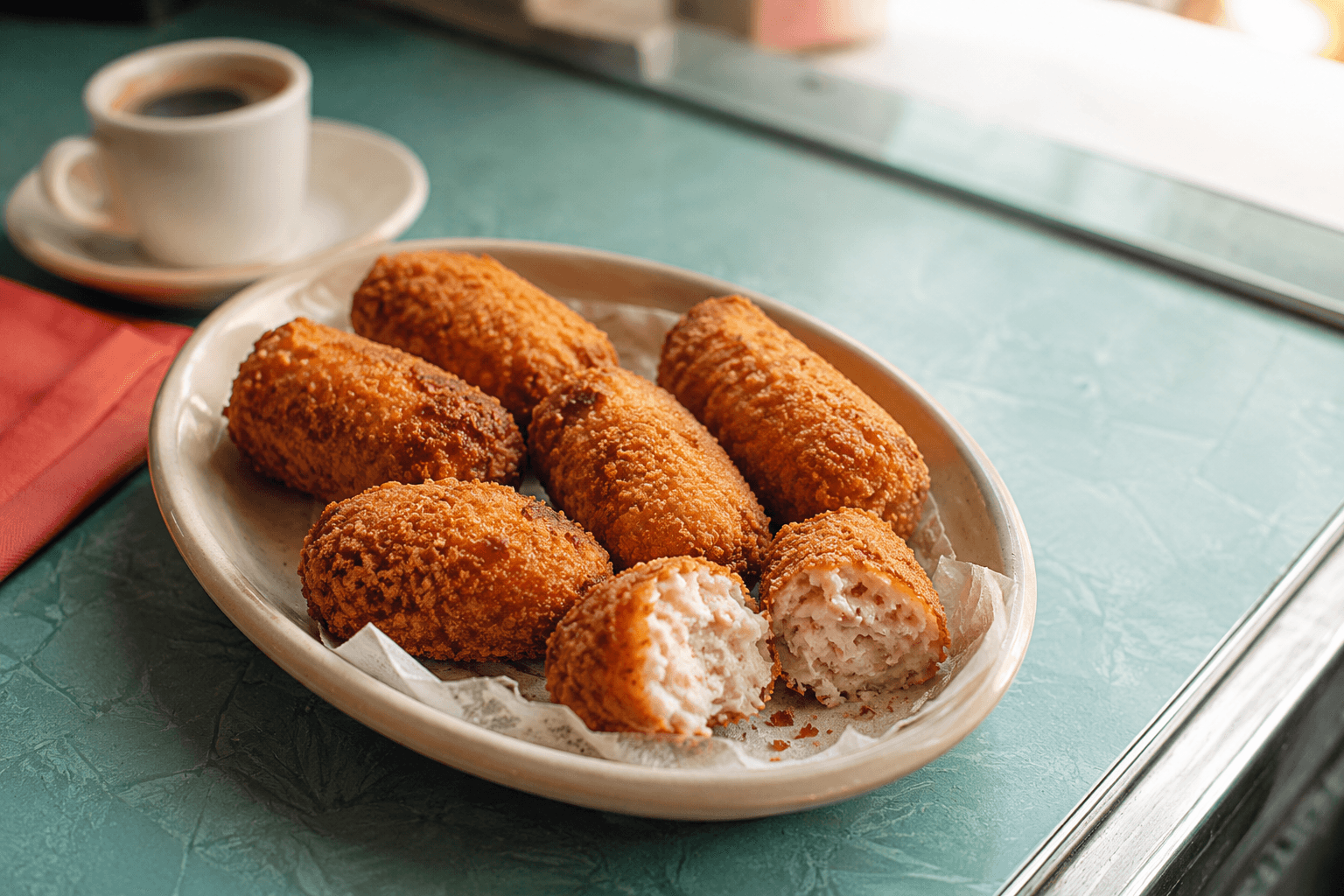 A cafecito and pastelitos at a Miami ventanita